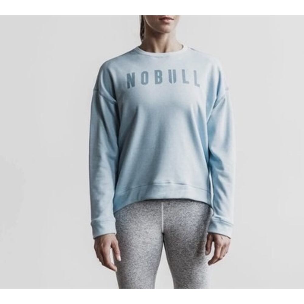 NWT NOBULL Woman’s Crewneck Sweatshirt Ice Blue Size XS